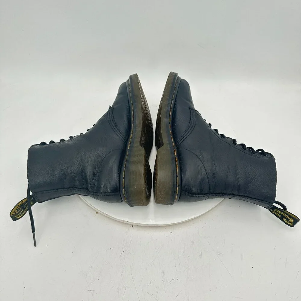 Dr. Martens The Original Pascal Women Size 6 Black Leather 8 Eye Combat Boot - Picture 6 of 12